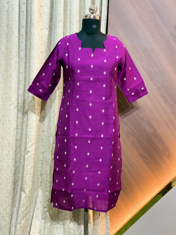 A894 - RAW SILK KURTIS