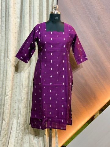 A883 - RAW SILK KURTIS