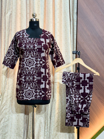 A947 -  Short Co-ords ( Maroon )