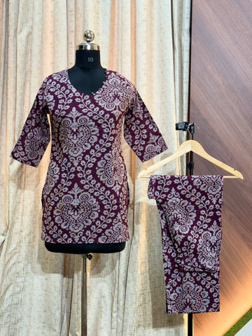 A953 -  Short Co-ords ( Dark Purple)