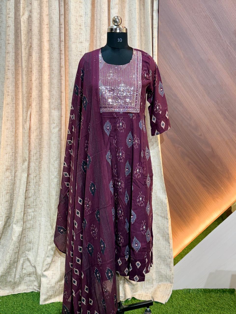8024 -  Anarkali kurtis with duppatta