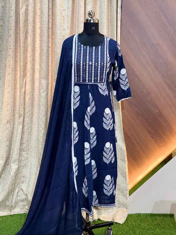 8023 -  Anarkali kurtis with duppatta