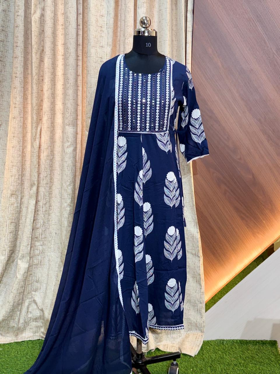 8023 -  Anarkali kurtis with duppatta