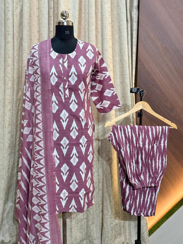 8226   - Cotton 3pc Kurta Set