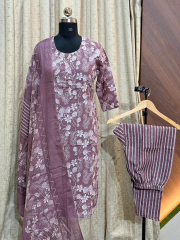 8203 - Cotton 3pc Kurta Set