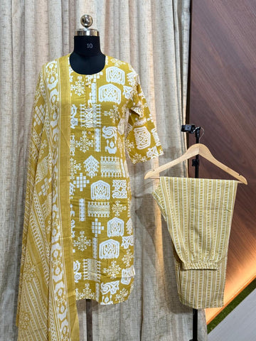 8302 - Cotton 3pc Kurta Set