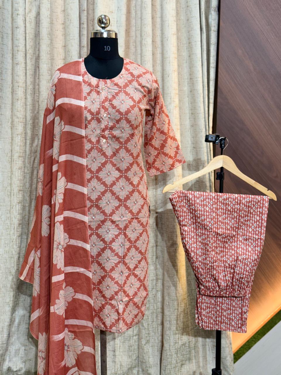 8301 - Cotton 3pc Kurta Set
