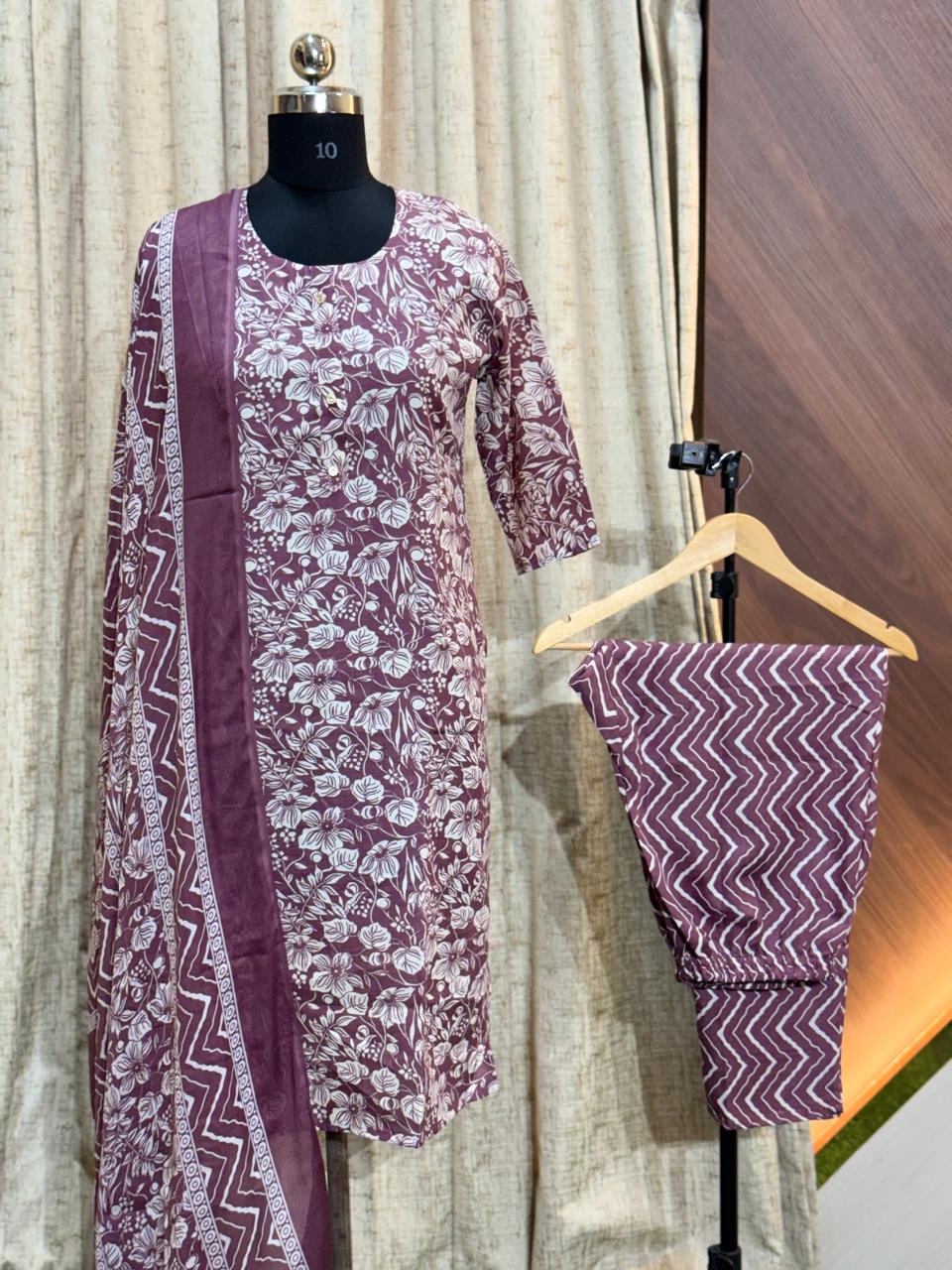 8295 - Cotton 3pc Kurta Set