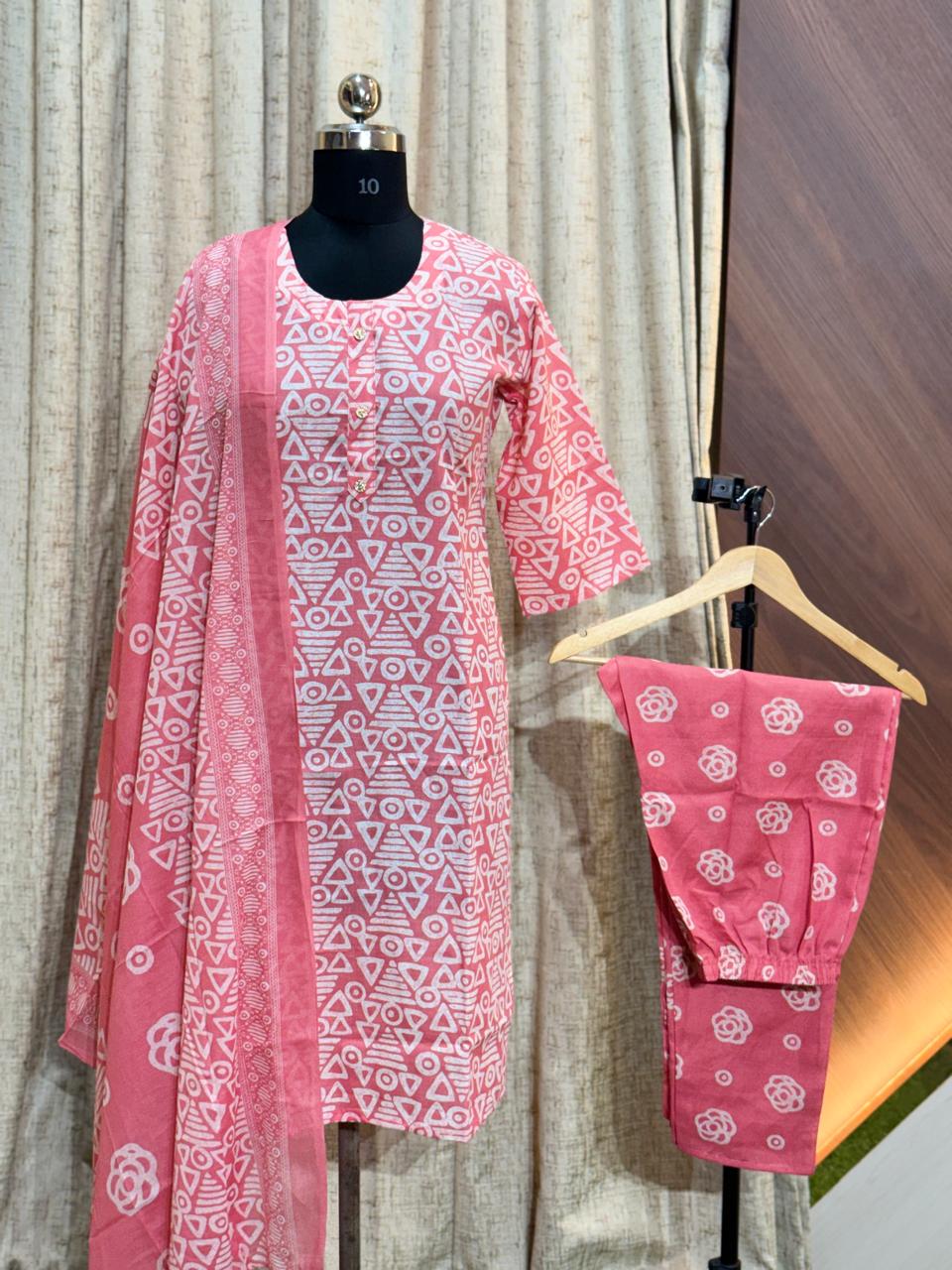8292 - Cotton 3pc Kurta Set