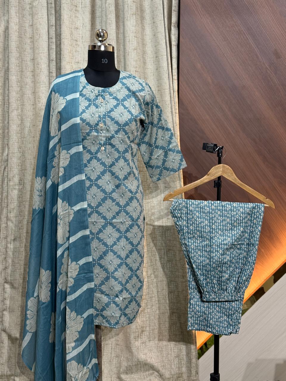 8314 - Cotton 3pc Kurta Set