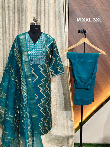 9468 - Kurti with Pant and Dupatta 3PC