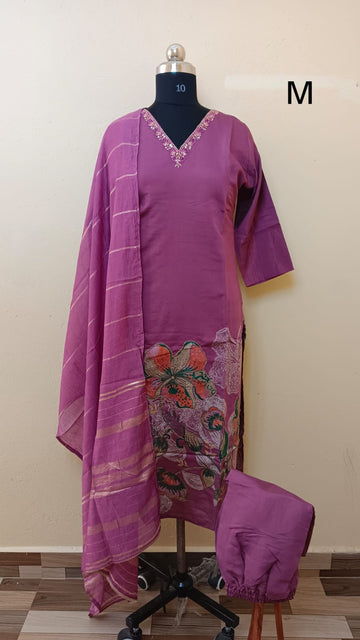 9475 - Kurti with Pant and Dupatta 3PC