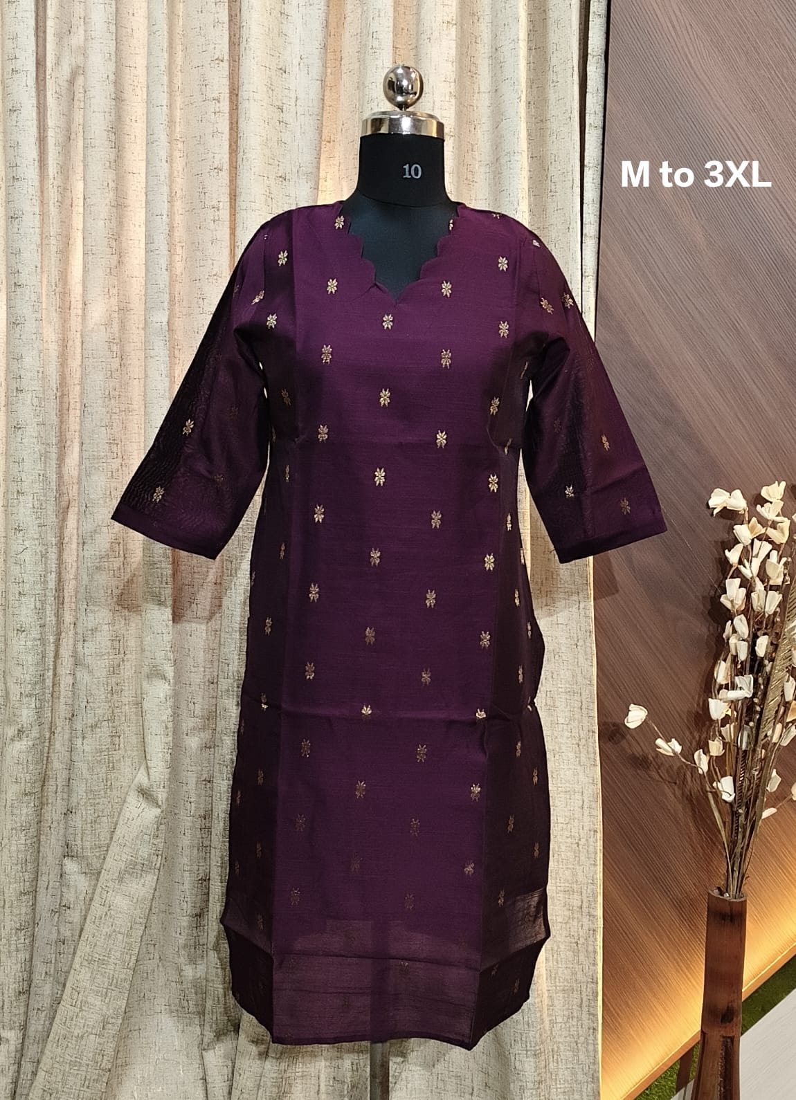C 9561  - SILK KURTIS