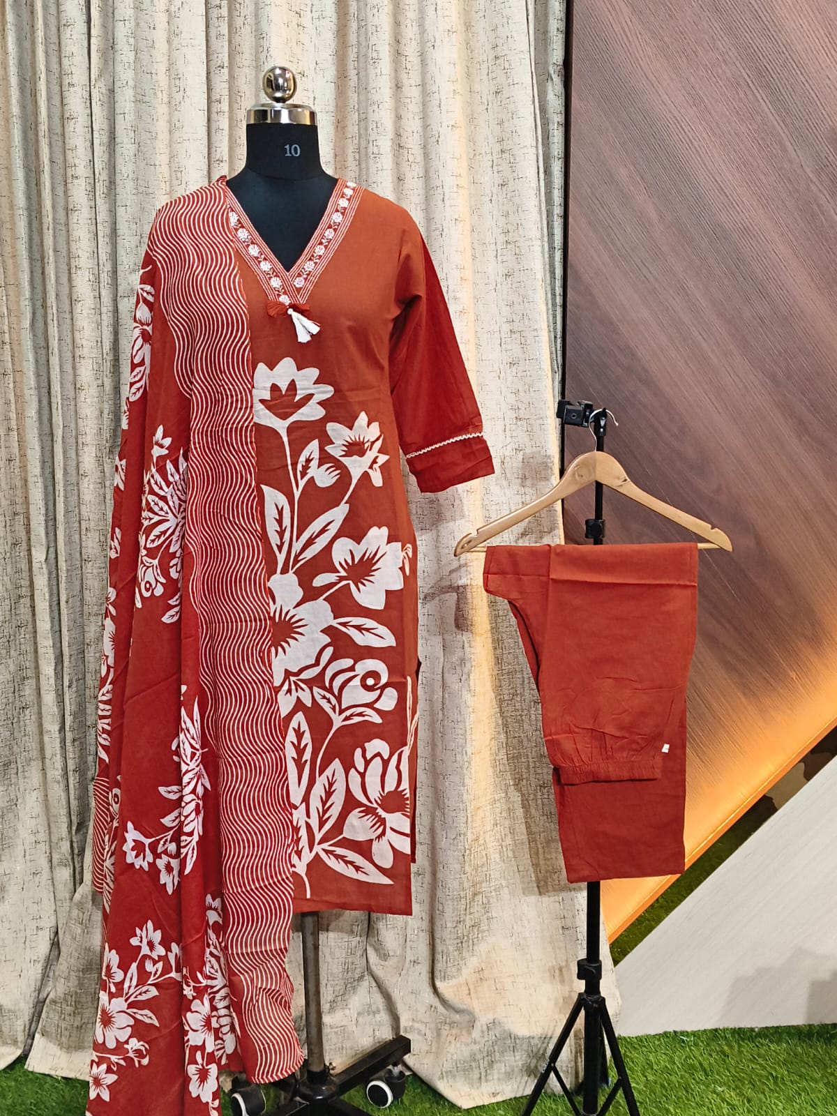 9603  - Cotton 3pc Kurta Set