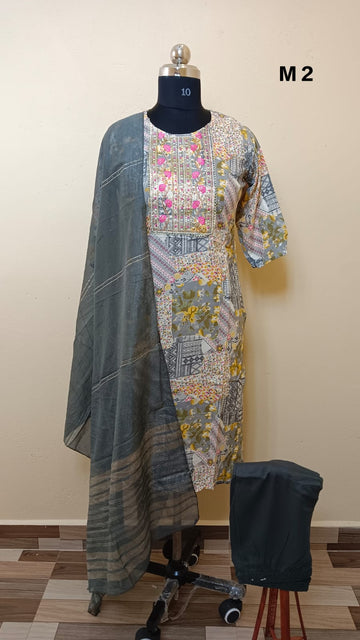 S1001  - Cotton 3pc Kurta Set