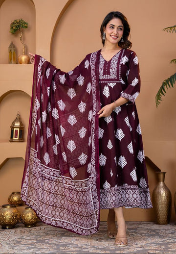 A262 - Anarkali kurtis with Dupatta