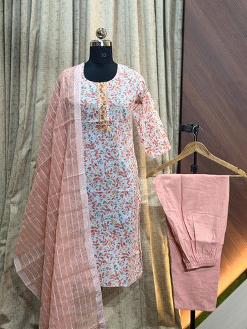 A482 - Cotton 3pc Kurta Set