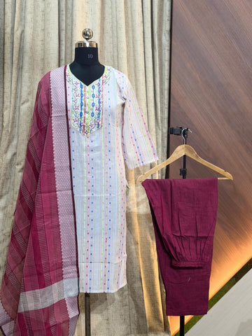A480 - Cotton 3pc Kurta Set