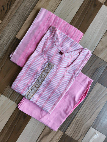 A1072 - Cotton 3pc Kurta Set