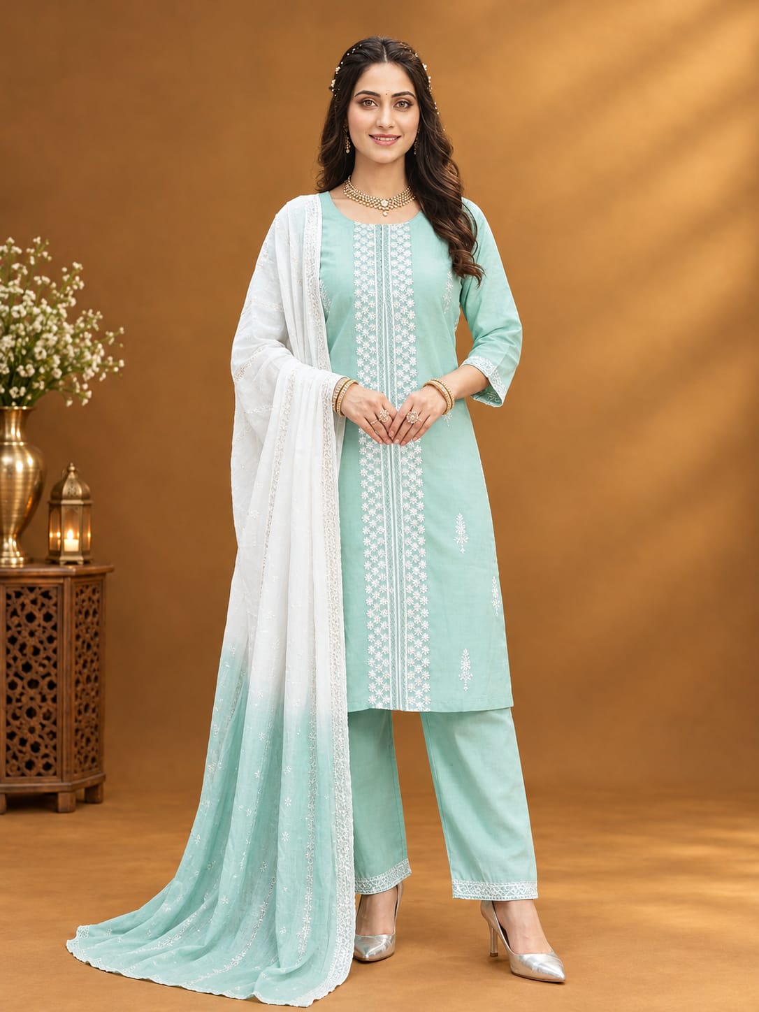 S087 - Kurti with Pant and Dupatta