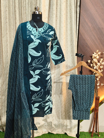 D1177 - Cotton 3pc Kurta Sets