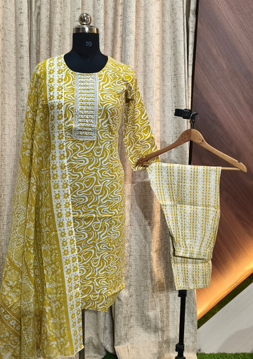 D1330 - Cotton 3pc Kurta Sets