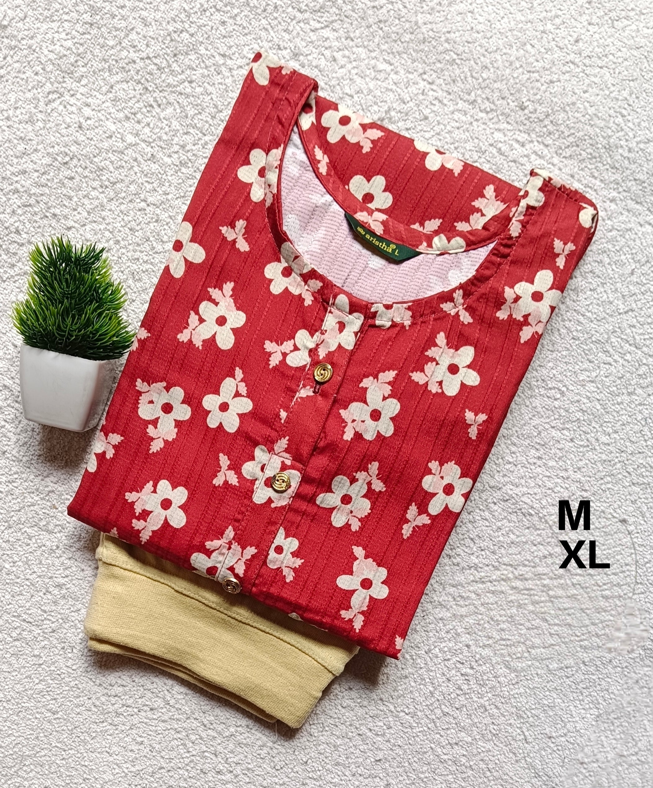 Pok001 - Popcorn Kurtis with Jeggings Combo