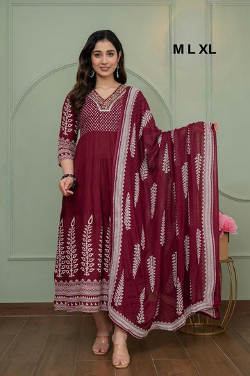 AD1047 - Anarkali kurtis with Dupatta