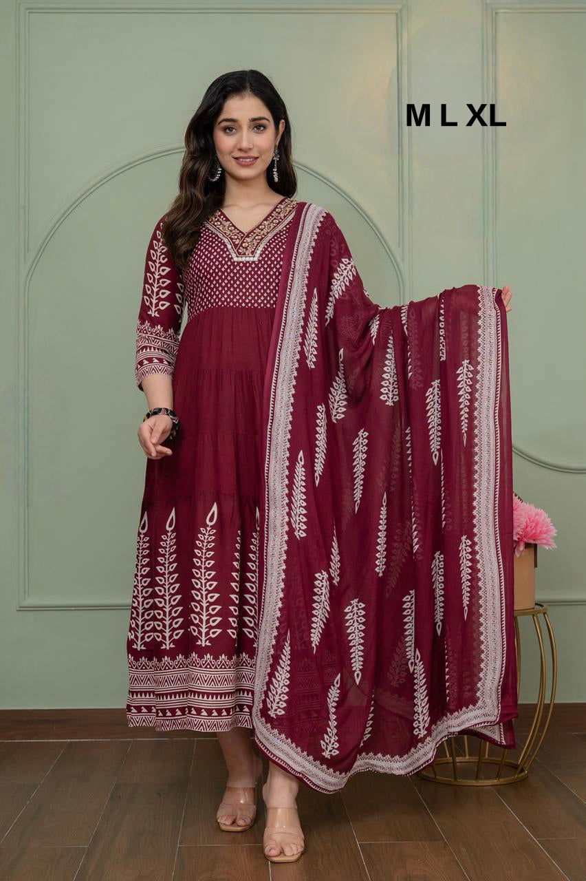 AD1047 - Anarkali kurtis with Dupatta