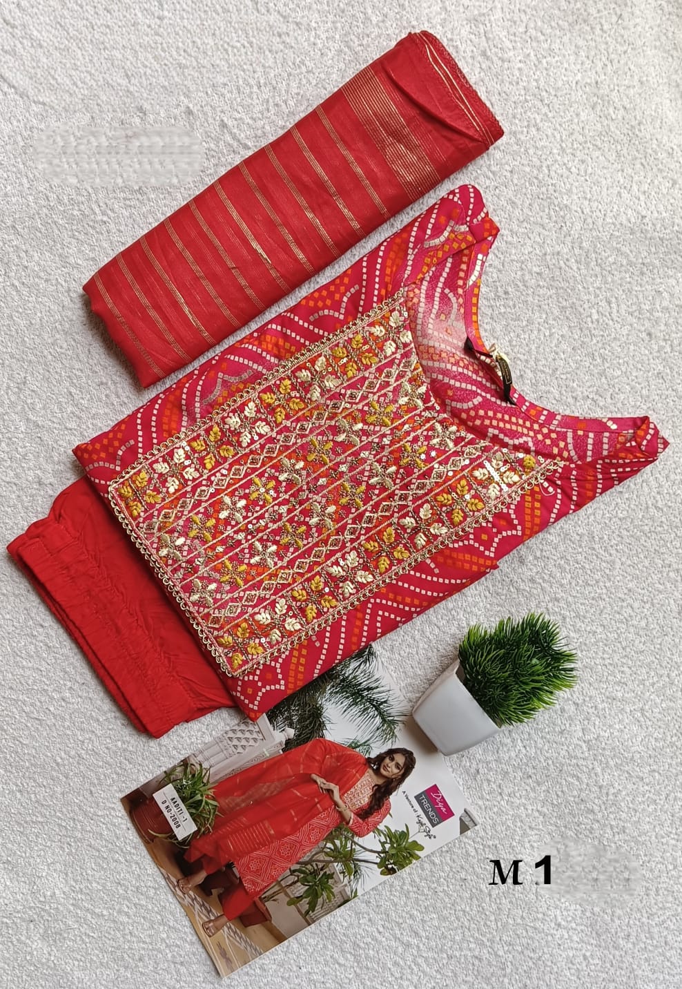 S1006 - Cotton 3pc Kurta Set