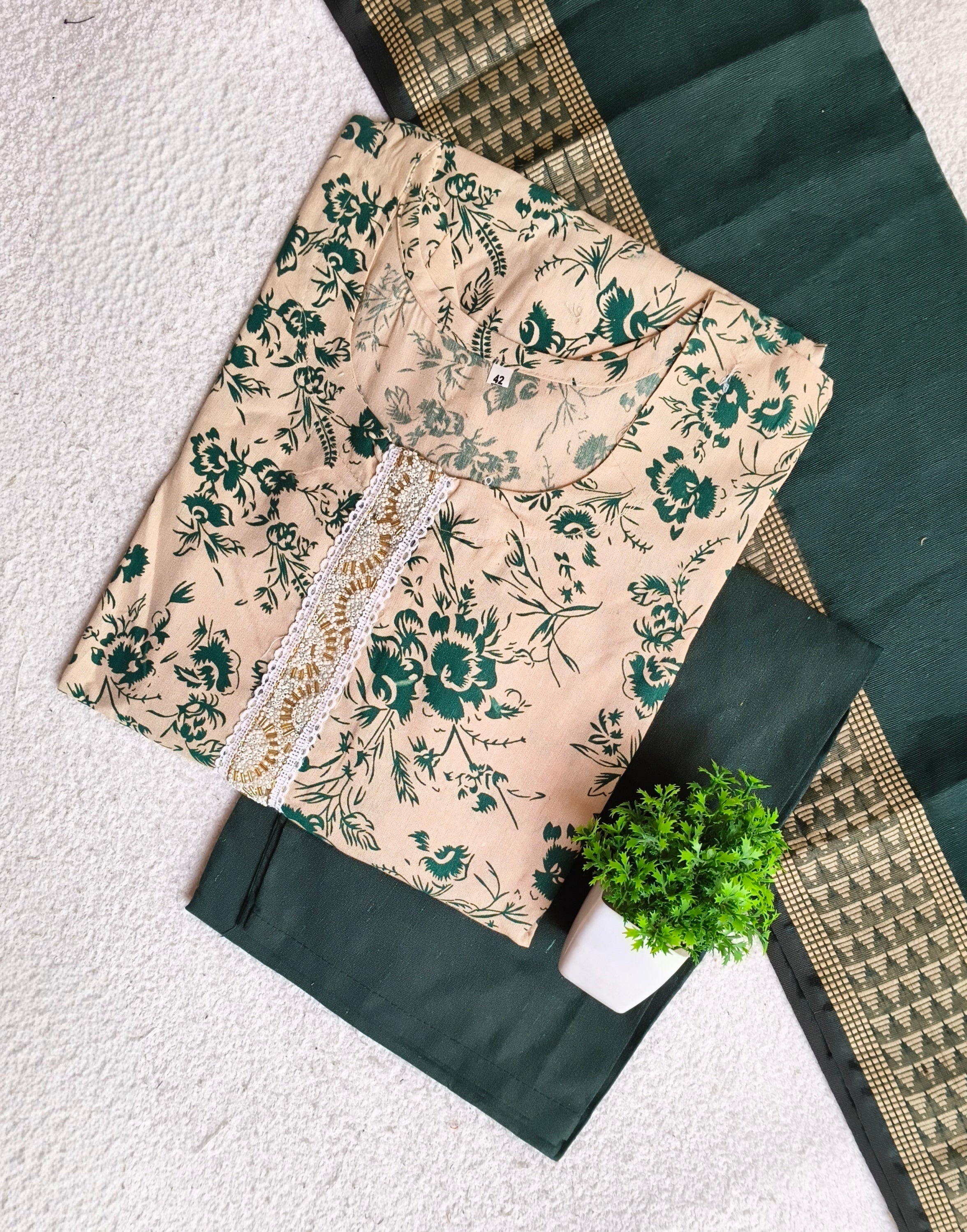 KPD018 - Cotton 3pc Kurta Set