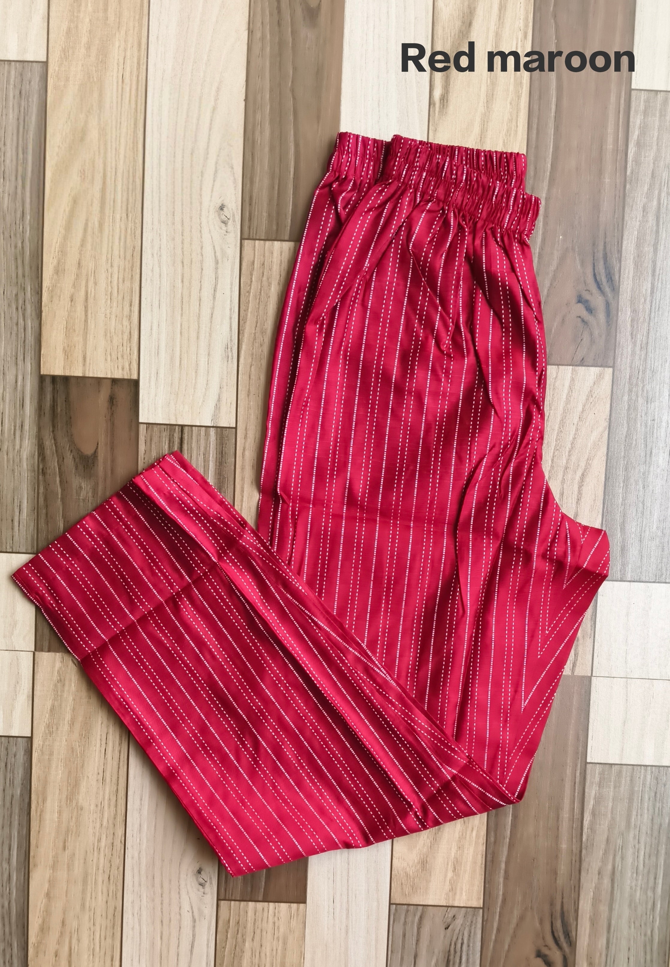 P005 - Silk pants (Red maroon)