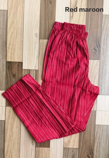 P005 - Silk pants (Red maroon)
