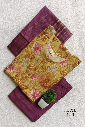 S1013 - Cotton 3pc Kurta Set