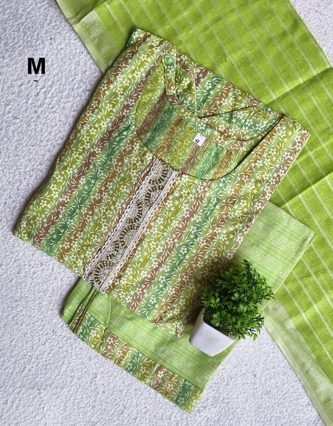 K1007 - Cotton 3pc Kurta Set