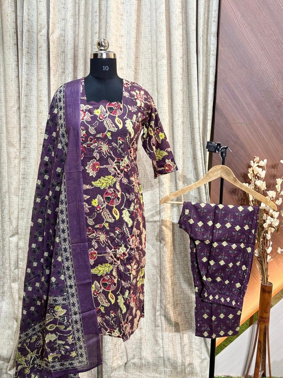D1198 - Cotton 3pc Kurta Sets