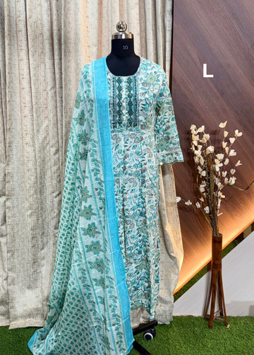 AD1003 -  Anarkali kurtis with Duppatta