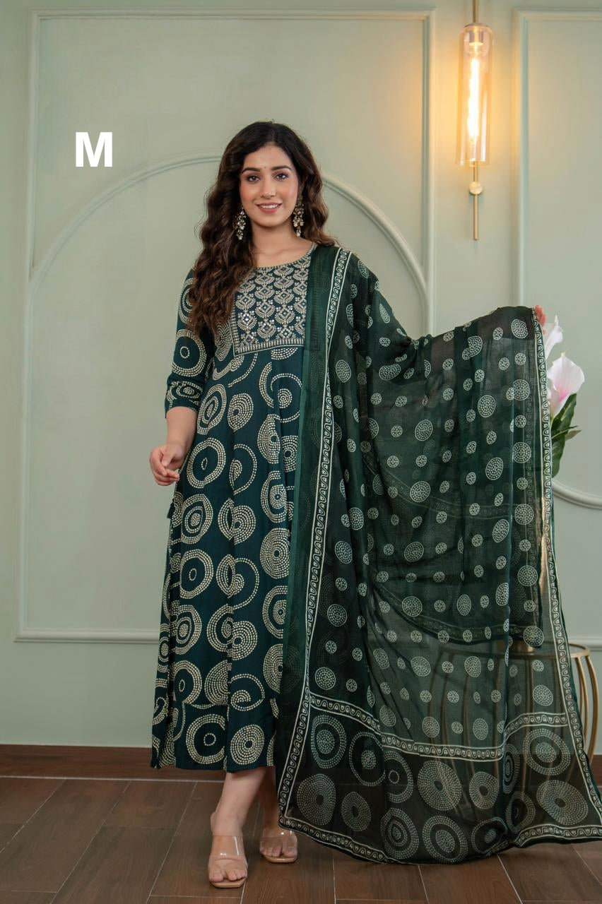 AD1043 - Anarkali kurtis with Dupatta