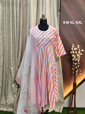 9447 -  Anarkali kurtis with duppatta