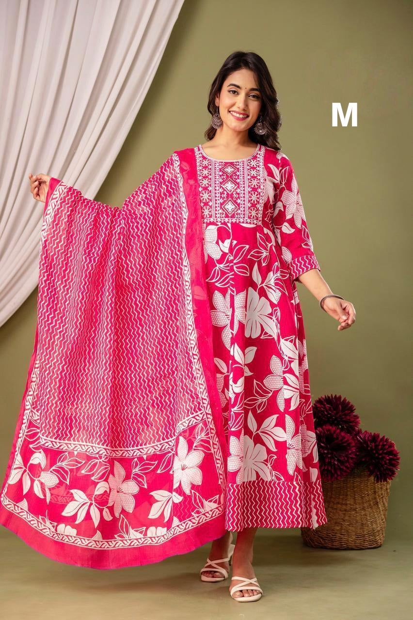 AD1014 - Anarkali kurtis with Dupatta