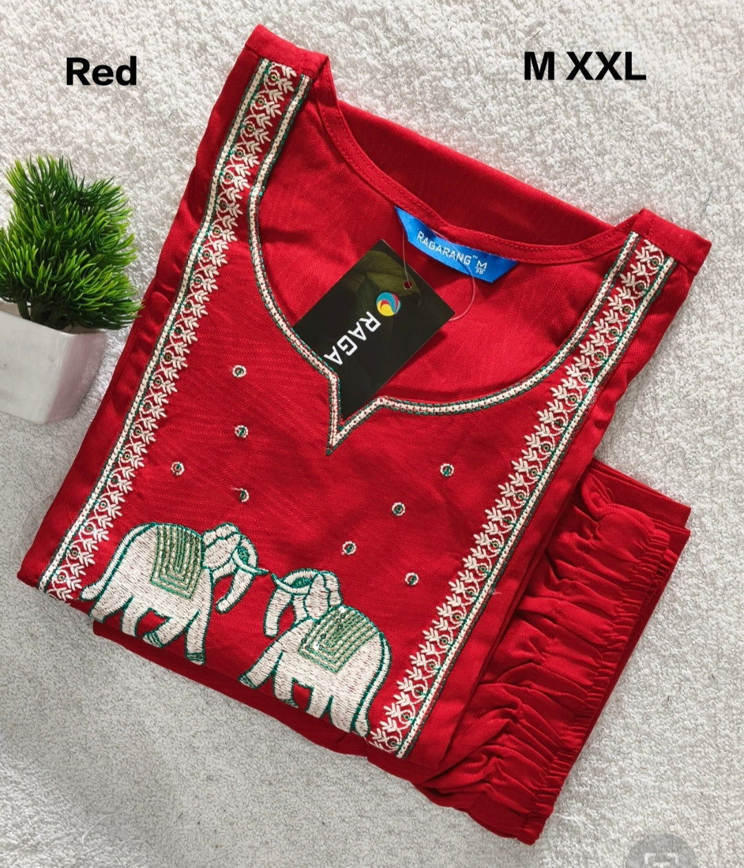 D1039 - Co-ords Rayon (Red)
