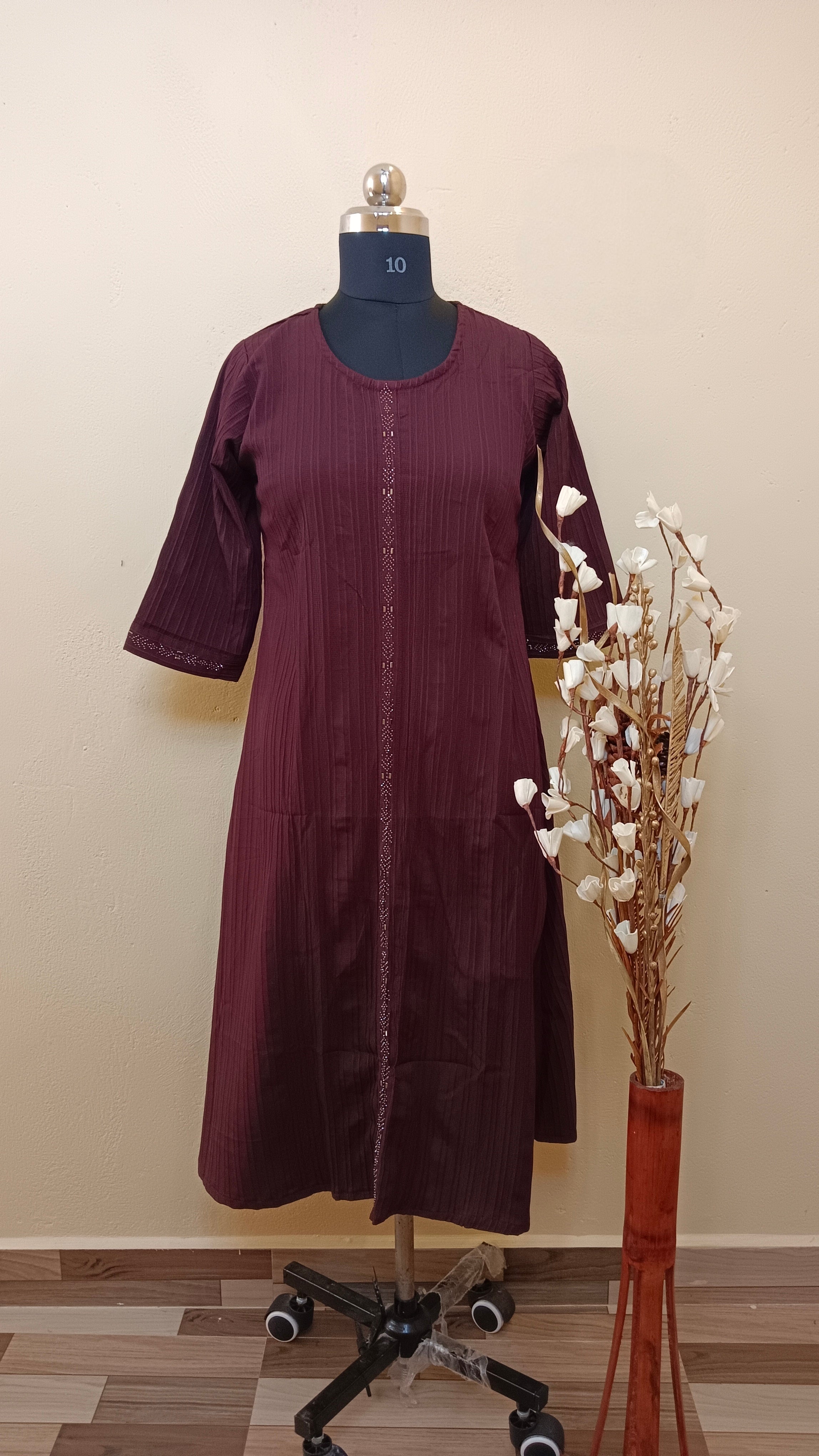 D1188 - Popcorn A line kurti
