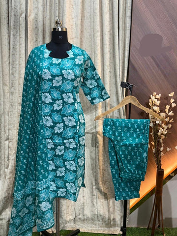 D1195 - Cotton 3pc Kurta Sets
