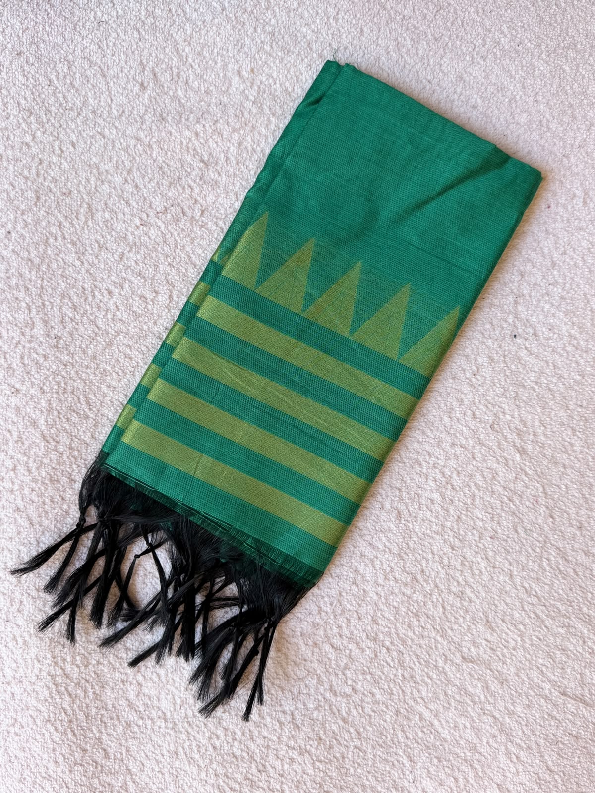 P021 - Silk Dupatta (peacock green)