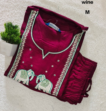 D1036 - Co-ords Rayon (wine)