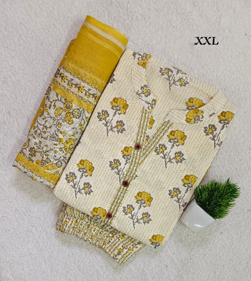 K1025 - Cotton 3pc Kurta Set