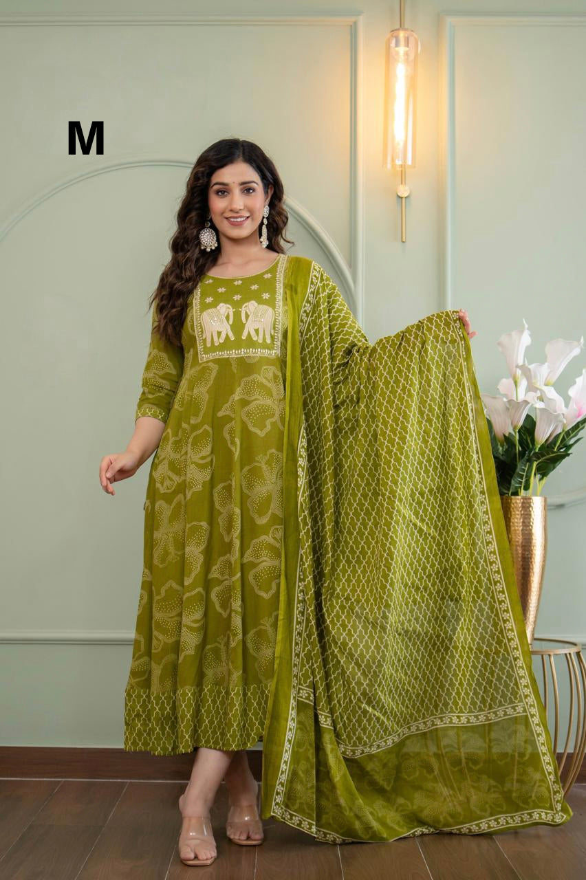 AD1013 - Anarkali kurtis with Dupatta