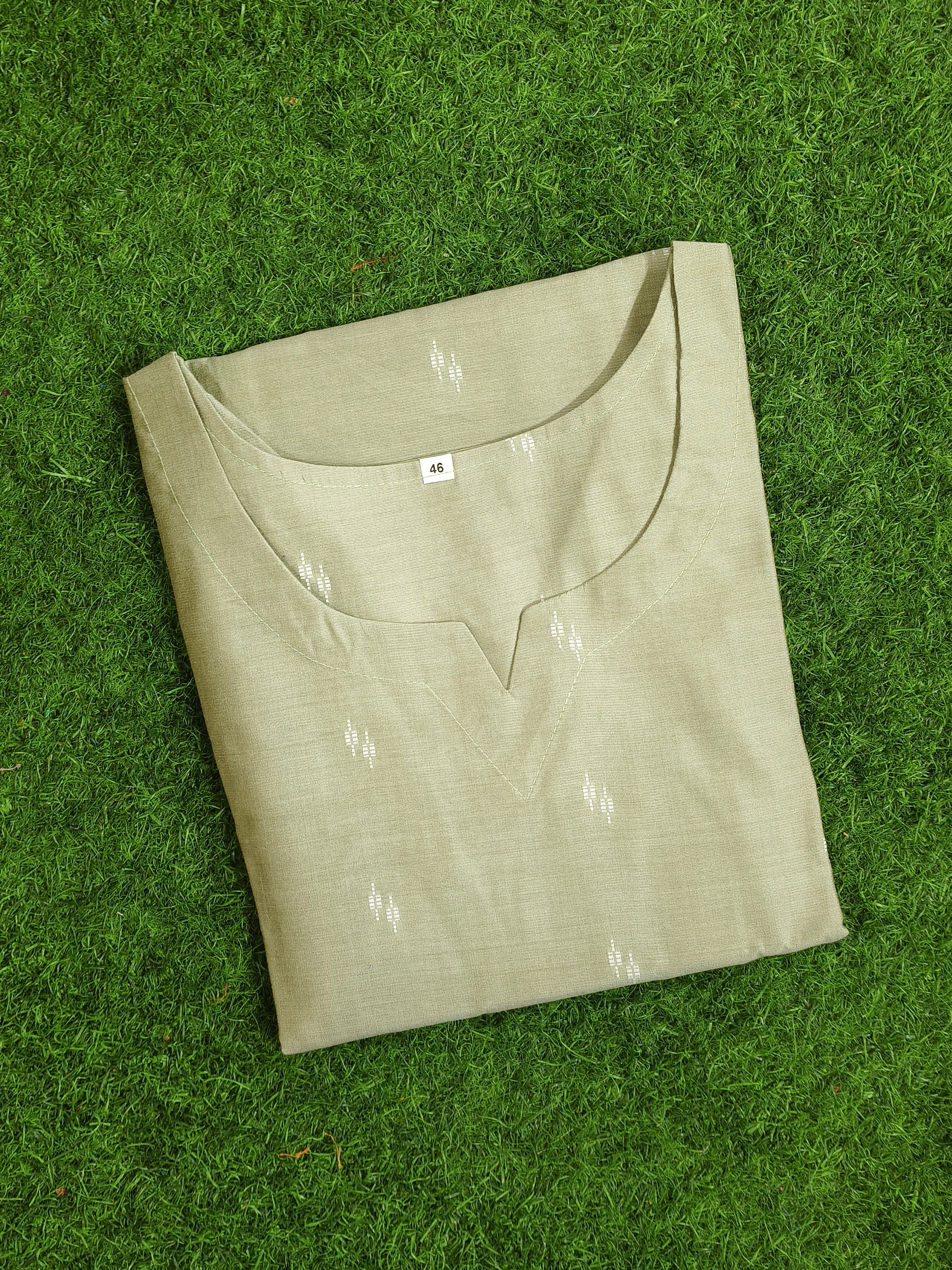 R1008  - COTTON KURTIS ( Pastel pista green )