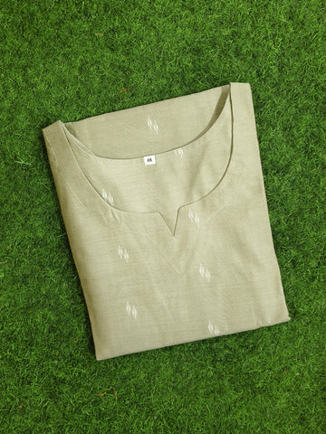R1008  - COTTON KURTIS ( Pastel pista green )