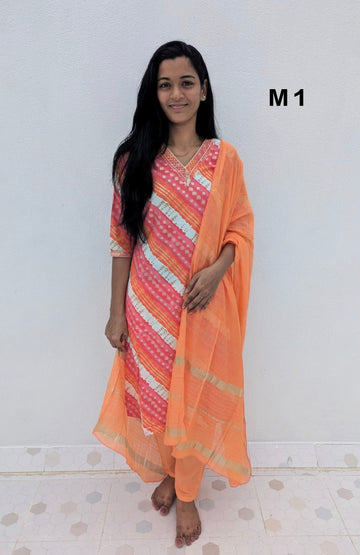 S1004 - Cotton 3pc Kurta Set
